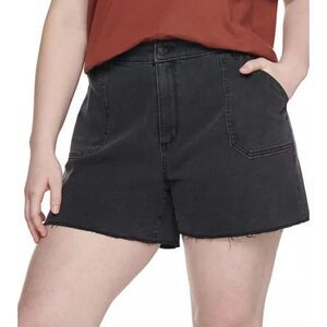 NWT Sonoma Women’s Plus Premium Hi Rise Cut Off‎ Black Denim Short Size 16